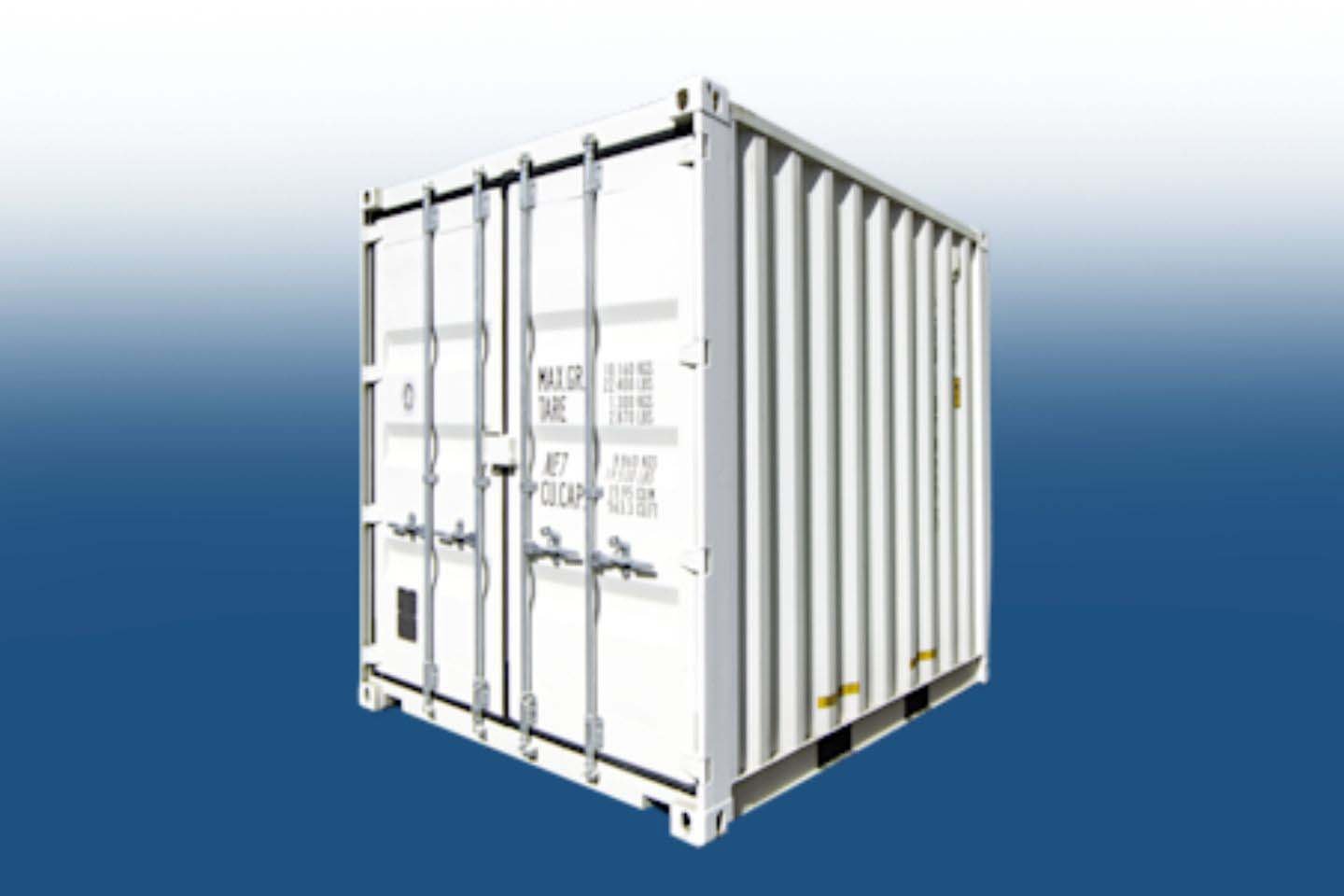 10ft High Cube Container – Pure White RAL 9010