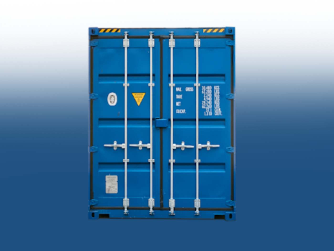 20ft High Cube Shipping Container, Cobalt Blue - view 2