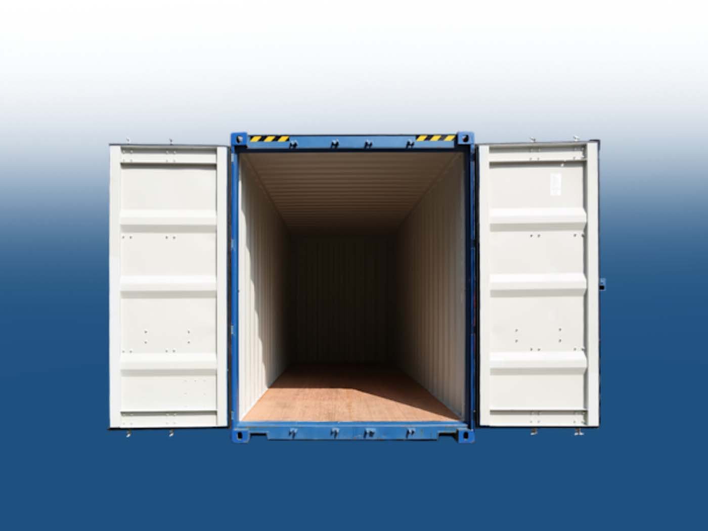 20ft High Cube Shipping Container, Cobalt Blue - view 3