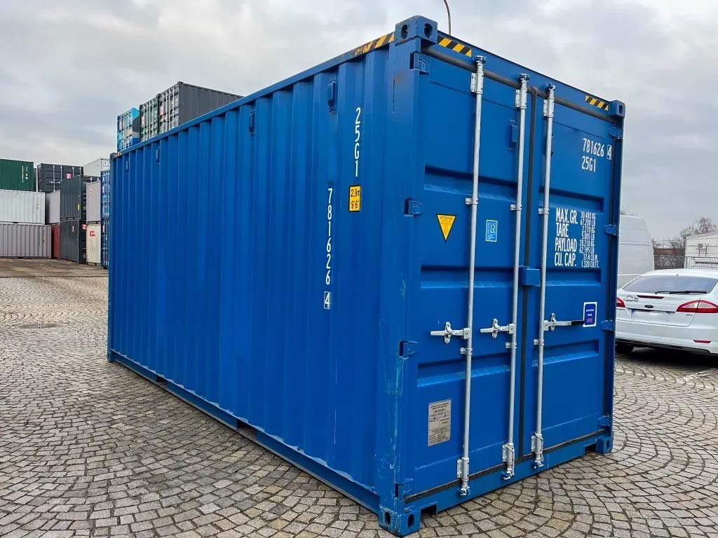 20ft High Cube Shipping Container, Cobalt Blue - view 4